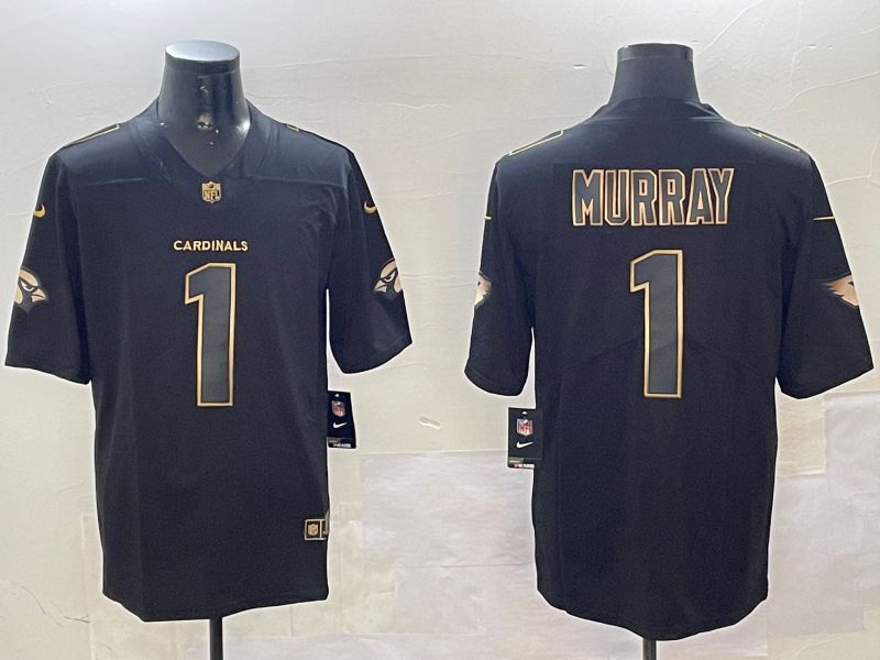 Men Arizona Cardinals #1 Murray Black Gold 2024 Nike Limited NFL Jersey style 0108->pittsburgh steelers->NFL Jersey